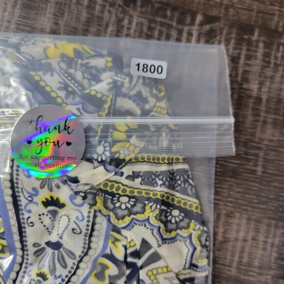 EST‎ 1946 Womens Plus Size 22W Paisley Top Short Sleeve Yellow Blue-Black Boho - Picture 12 of 12